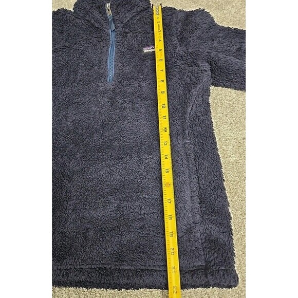 Patagonia  Los Gatos Quarter Zip Fleece Pullover Navy Blue Girls Size L/12 - Picture 7 of 8